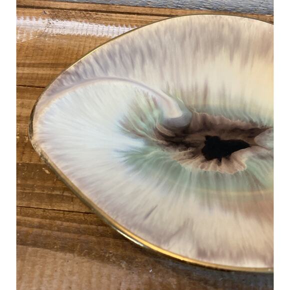 Vintage 1950's Keramik Glazed Pottery Aqua Trinket Candy Dish West Germany 912 - Picture 5 of 12